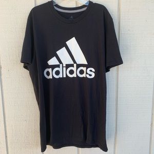 Unisex Black Adidas Logo Graphic Shirt